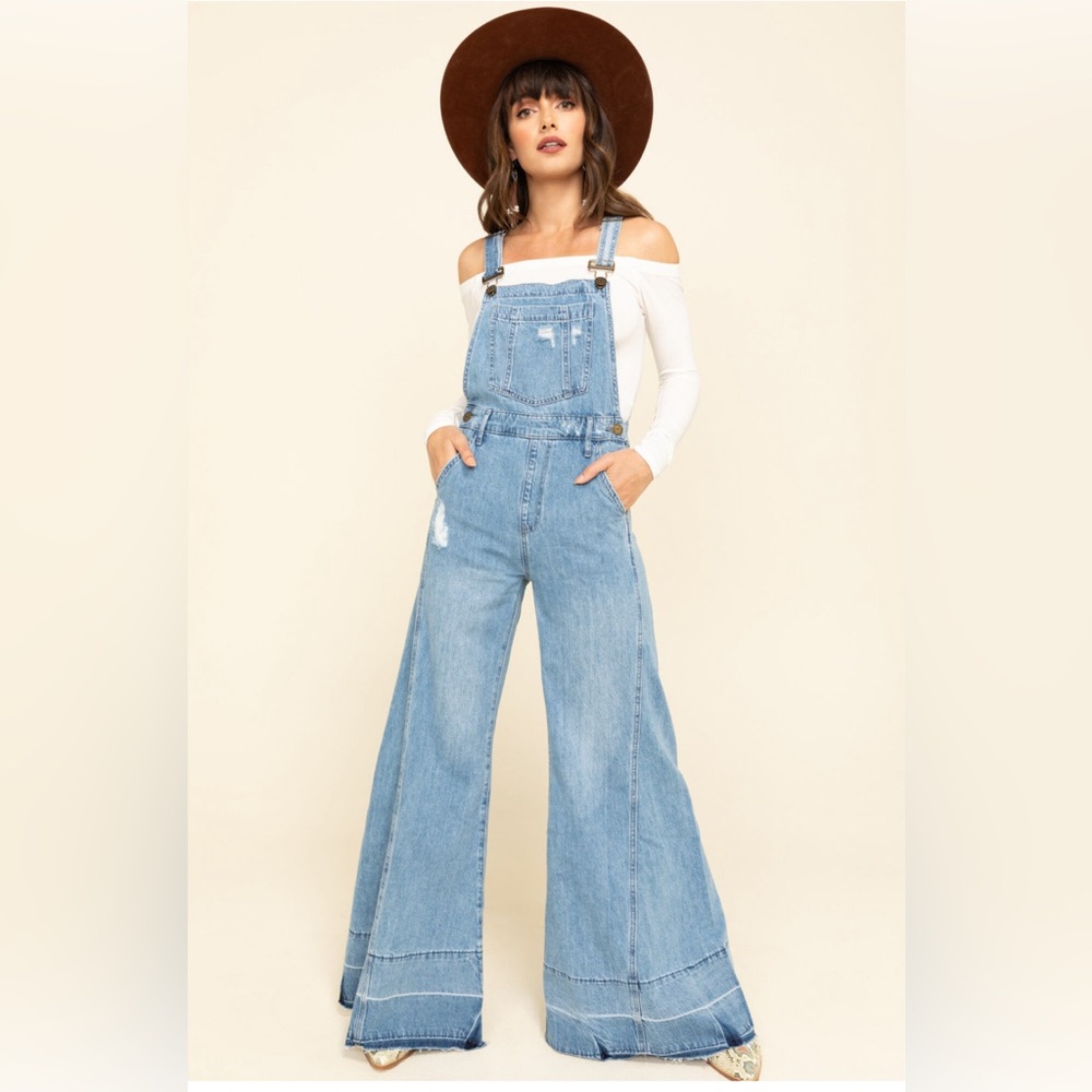 Show Me Your Mumu Women's Carolina Blue San Fran Overalls